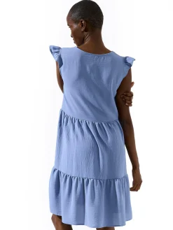 GATE Sukienka z marszczonymi rękawami| Kategorie·Sukienki