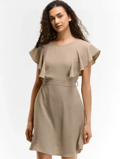 GATE Sukienka z marszczonymi rękawami| Kategorie·Sukienki