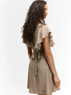 GATE Sukienka z marszczonymi rękawami| Kategorie·Sukienki