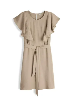 GATE Sukienka z marszczonymi rękawami| Kategorie·Sukienki