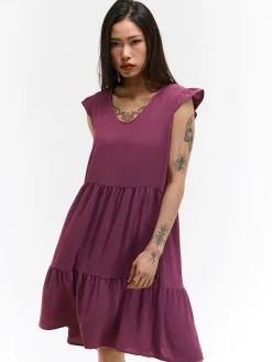 GATE Sukienka z marszczonymi rękawami| Kategorie·Sukienki