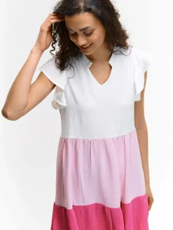 GATE Sukienka z marszczonymi rękawami| Kategorie·Sukienki