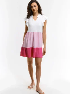 GATE Sukienka z marszczonymi rękawami| Kategorie·Sukienki