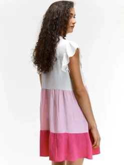 GATE Sukienka z marszczonymi rękawami| Kategorie·Sukienki