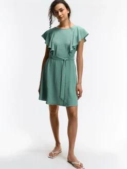 GATE Sukienka z marszczonymi rękawami| Kategorie·Sukienki