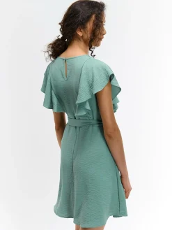 GATE Sukienka z marszczonymi rękawami| Kategorie·Sukienki