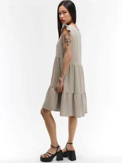 GATE Sukienka z marszczonymi rękawami| Kategorie·Sukienki