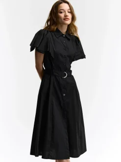 GATE Sukienka z marszczonymi rękawami| Kategorie·Sukienki