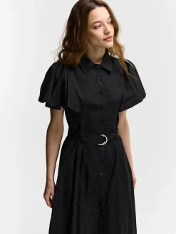 GATE Sukienka z marszczonymi rękawami| Kategorie·Sukienki