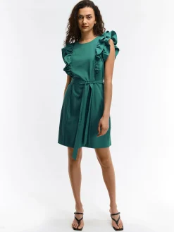 GATE Sukienka z marszczonymi rękawami| Kategorie·Sukienki