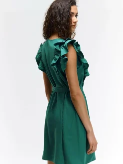 GATE Sukienka z marszczonymi rękawami| Kategorie·Sukienki