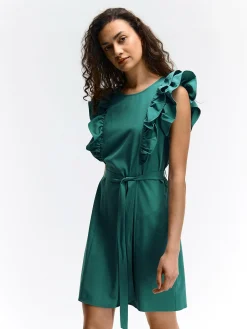 GATE Sukienka z marszczonymi rękawami| Kategorie·Sukienki