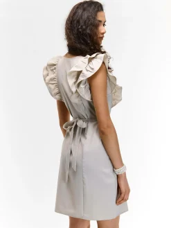 GATE Sukienka z marszczonymi rękawami| Kategorie·Sukienki