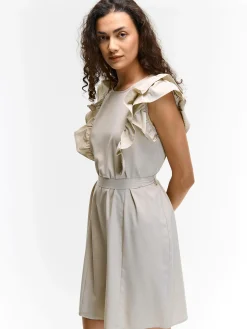 GATE Sukienka z marszczonymi rękawami| Kategorie·Sukienki