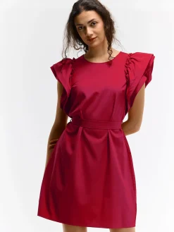 GATE Sukienka z marszczonymi rękawami| Kategorie·Sukienki