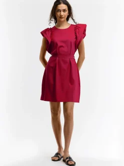 GATE Sukienka z marszczonymi rękawami| Kategorie·Sukienki