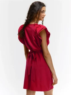 GATE Sukienka z marszczonymi rękawami| Kategorie·Sukienki