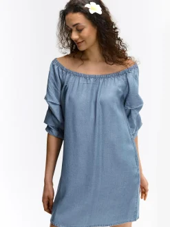 GATE Sukienka z marszczonymi rękawami| Kategorie·Sukienki