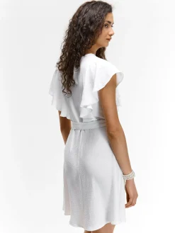 GATE Sukienka z marszczonymi rękawami| Kategorie·Sukienki