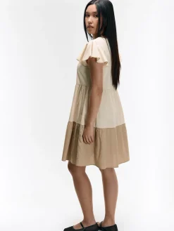 GATE Sukienka z marszczonymi rękawami| Kategorie·Sukienki