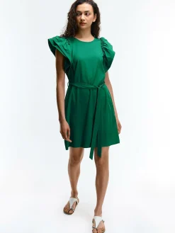 GATE Sukienka z marszczonymi rękawami| Kategorie·Sukienki