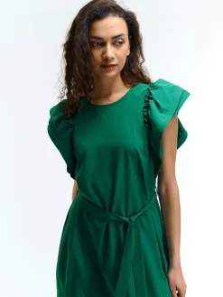 GATE Sukienka z marszczonymi rękawami| Kategorie·Sukienki