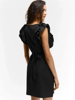 GATE Sukienka z marszczonymi rękawami| Kategorie·Sukienki