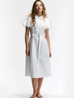 GATE Sukienka z marszczonymi rękawami| Kategorie·Sukienki