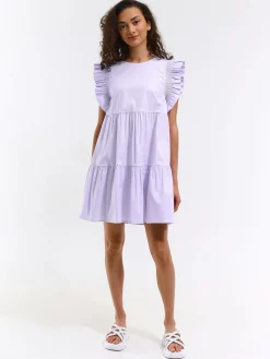 GATE Sukienka z marszczonymi rękawami| Kategorie·Sukienki