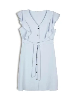 GATE Sukienka z marszczonymi rękawami| Kategorie·Sukienki