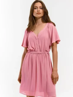 GATE Sukienka z marszczonymi rękawami| Kategorie·Sukienki