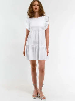 GATE Sukienka z marszczonymi rękawami| Kategorie·Sukienki