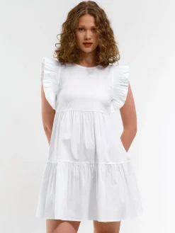 GATE Sukienka z marszczonymi rękawami| Kategorie·Sukienki