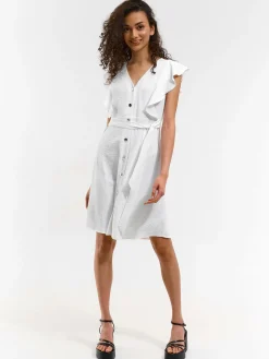 GATE Sukienka z marszczonymi rękawami| Kategorie·Sukienki