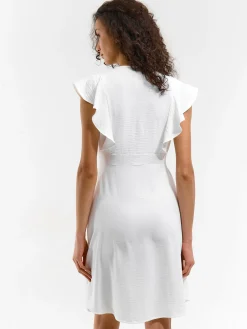 GATE Sukienka z marszczonymi rękawami| Kategorie·Sukienki