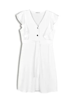 GATE Sukienka z marszczonymi rękawami| Kategorie·Sukienki