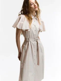 GATE Sukienka z marszczonymi rękawami| Kategorie·Sukienki