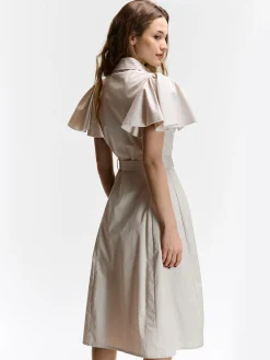 GATE Sukienka z marszczonymi rękawami| Kategorie·Sukienki