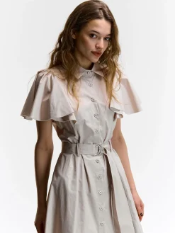 GATE Sukienka z marszczonymi rękawami| Kategorie·Sukienki