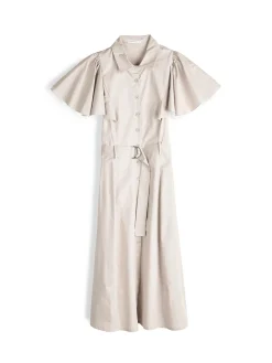 GATE Sukienka z marszczonymi rękawami| Kategorie·Sukienki