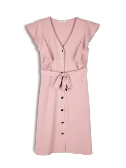 GATE Sukienka z marszczonymi rękawami| Kategorie·Sukienki