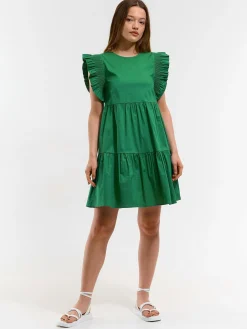 GATE Sukienka z marszczonymi rękawami| Kategorie·Sukienki