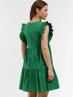 GATE Sukienka z marszczonymi rękawami| Kategorie·Sukienki