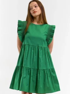 GATE Sukienka z marszczonymi rękawami| Kategorie·Sukienki