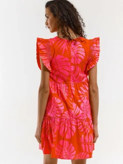 GATE Sukienka z marszczonymi rękawami| Kategorie·Sukienki