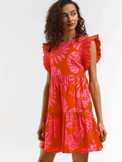 GATE Sukienka z marszczonymi rękawami| Kategorie·Sukienki