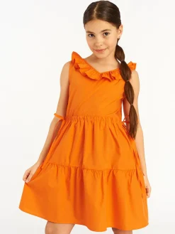 GATE Sukienka z mieszanki zawierającej bawełnę|Dzieci Dziewczynki·Ostatnie Sztuki Ubrania Dla Dziewczynek|Dziewczynki·Sukienki