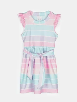 GATE Sukienka z nadrukiem i falbankami|Dzieci Dziewczynki·Sukienki