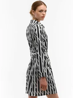 GATE Sukienka z nadrukiem i paskiem| Kategorie·Sukienki