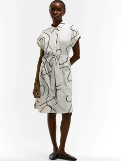 GATE Sukienka z nadrukiem i paskiem| Kategorie·Sukienki